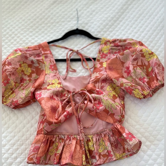 Lulus floral top,Size S - Picture 5 of 5